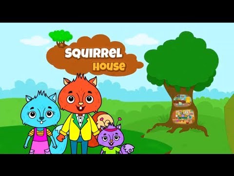 Animal Town: Squirrel House Game🐿️ | Cartoon Games for Kids | Animated Cartoons for Children