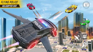 Flying Police Robot Hero Games