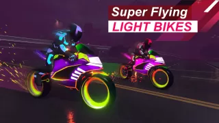 Light Bike Flying Stunts