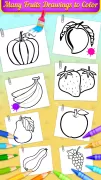 Fruits Coloring Book & Drawing