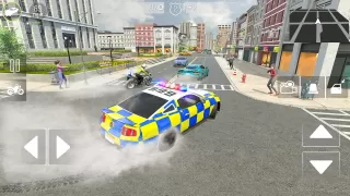 Police Car Driving Motorbike