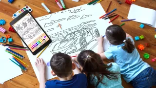 Cars Coloring & Drawing Game