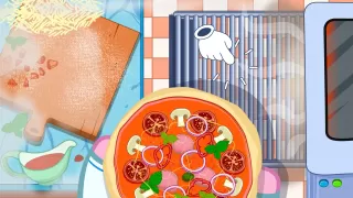披萨制造商。 为孩子做饭