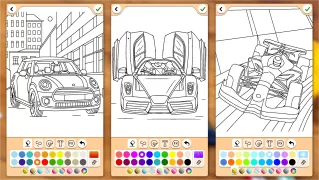 Cars Coloring & Drawing Game
