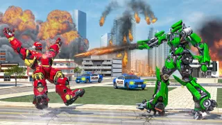 Flying Police Robot Hero Games