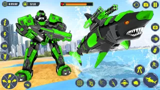 Shark Robot Car Transform Game