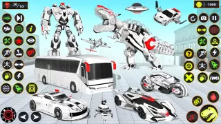 School Bus Robot Car Game