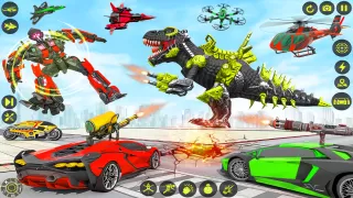 Dino Robot Car Transform Games