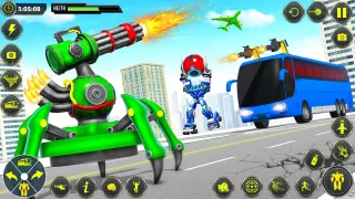 School Bus Robot Car Game