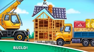 Truck games - build a house