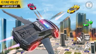 Flying Police Robot Hero Games