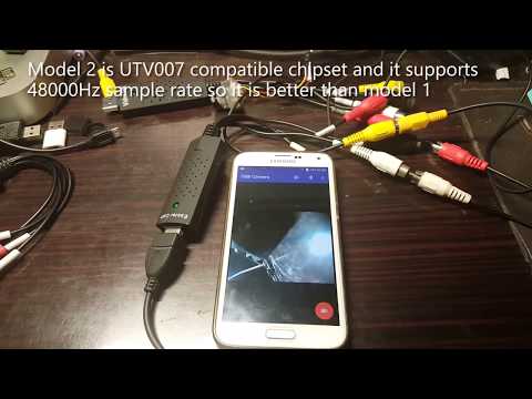 How to use EasyCap and USB WebCam  on Android device via USB Camera App